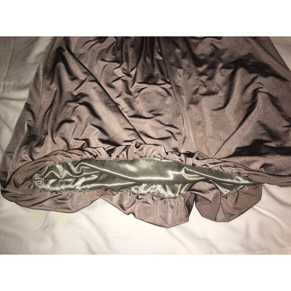 Mikael Aghal dress Women 2 gray beaded strapless short bubble hem Formal 90s Y2K - Picture 4 of 12